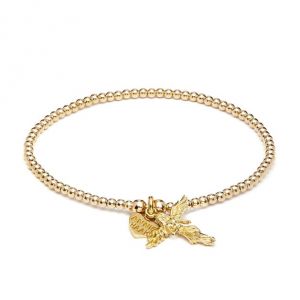 Annie Haak Santeenie My Guardian Angel Gold Charm Bracelet B0321-17, B0321-19
