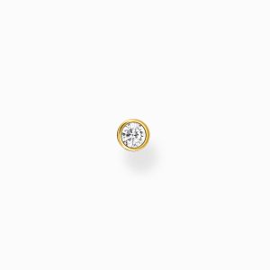 Thomas Sabo Single Gold Stud with White Zirconia - H2136-414-14