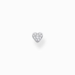 Thomas Sabo Single Heart Pavé Ear Stud - Silver - H2145-051-14