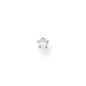 Thomas Sabo Single Earring - White Round Stone 5 Claw in Silver H2148-051-14