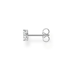 Thomas Sabo Single Earring - White Round and Baguette Stone Stud in Gold H2186-051-14