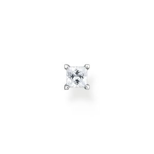 Thomas Sabo Single Ear Stud Square White Stone Silver H2233-051-14