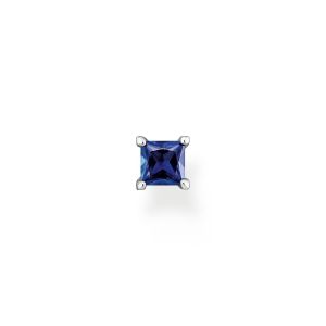 Thomas Sabo Single Ear Stud with Square Blue Stone Silver H2233-699-32