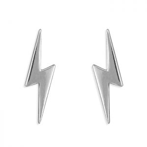 Lightning Bolt Earrings - Sterling Silver