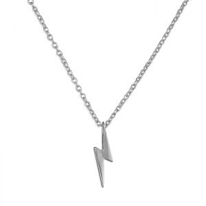 Lightning Bolt Necklace - Sterling Silver