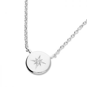 Sterling Silver and Zirconia Star Necklace