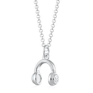 Scream Pretty Headphones Necklace - Silver - SPCNSHDP-1