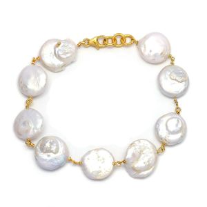 Shyla London Hermania Gold Baroque Pearl Bracelet