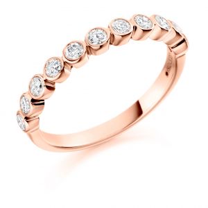 Raphael Collection Half Eternity Ring - Round Brilliant Rubover Setting