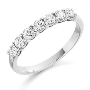 Raphael Collection Half Eternity Ring - Claw Set - Round Brilliant HET1493