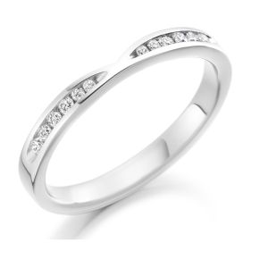 Raphael Collection Half Eternity Ring - Curved and Shaped Channel Set
