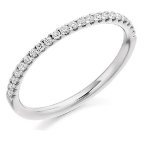 Raphael Collection Half Eternity Ring - Micro Claw Set Slim Band