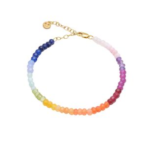 Rachel Jackson Rainbow Happy Face Gemstone Bracelet Gold HFB01GP