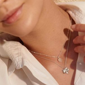 Daisy Rose Quartz Healing Necklace - Silver HN1005_SLV