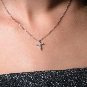 Georgini Rock Star Cross Pendant - Silver - IP855W