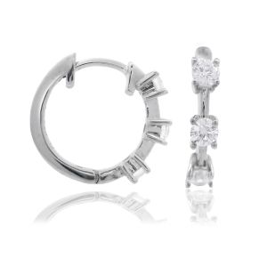 Georgini Chic Noel Trilogy Hoop Earrings - Silver IE1042W 