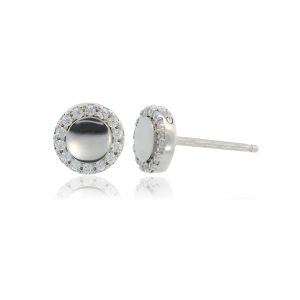 Georgini Chic Noel High Shine Stud Earrings - Silver. Item code: IE1056W