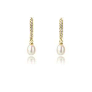 Georgini Oceans Bondi Freshwater Pearl Earrings - Gold - IE1110G