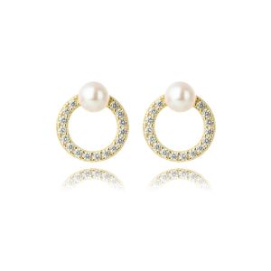 Georgini Oceans Byron Freshwater Pearl Earrings - Gold - IE1113G