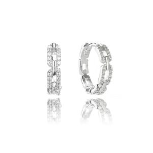 Georgini Goddess Link Hoop Earrings - Silver - IE1125W