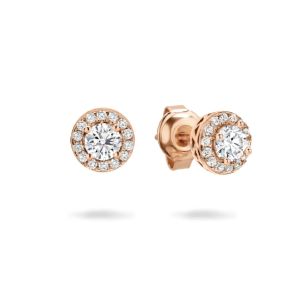 Georgini Petite White Zirconia Earrings - Rose Gold - IE732RG