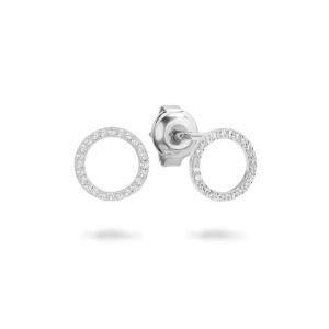 Georgini Ara Open Circle Earrings - Silver