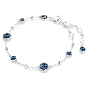 Swarovski Imber Bracelet Round Cut - Blue with Rhodium Plating - 5730679