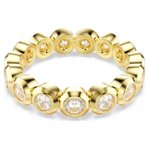 Swarovski Imber Round Cut Ring - White with Gold Tone Plating