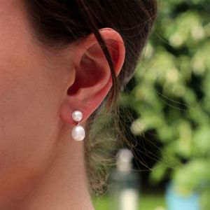 Jersey Pearl Dew Drop Earrings