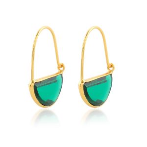 Shyla Imogen Earrings Mini - Emerald Green
