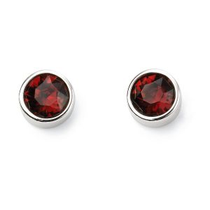 January Birthstone Earrings - Sterling Silver