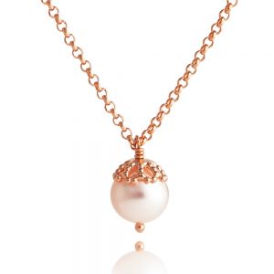 Jersey Pearl Emma-Kate Pendant, Rose-Gold