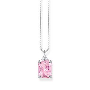 Thomas Sabo Pink Octagon Cut and White Zirconia Pendant KE2089-051-9