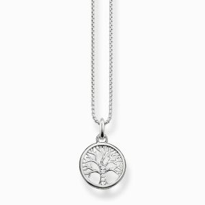 Thomas Sabo Tree of Love Necklace - Silver and Zirconia - KE2092-051-14-L42