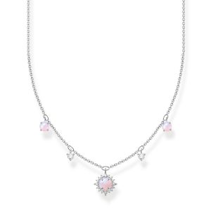 Thomas Sabo Vintage Necklace with White and Opal Colour Stone Drops KE2094-166-7-L45V