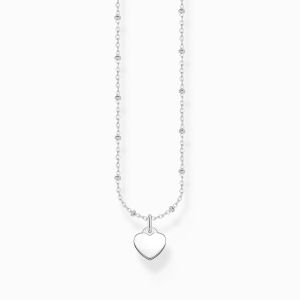 Thomas Sabo Necklace with Heart Pendant - Silver - KE2287-001-21-L45