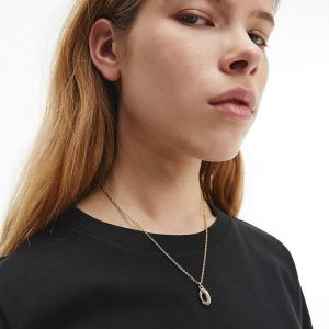 Calvin Klein Gold Tone Statement Necklace