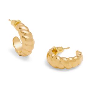 Katie Loxton Harper Waterproof Gold Twist Hoop Earrings