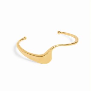 Katie Loxton Marina Waterproof Gold Wave Bangle KLJ6333
