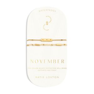Katie Loxton 'November' Waterproof Gold Birthstone Bracelet