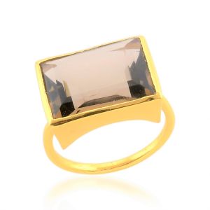 Shyla London Lenny Square Cocktail Ring - Champagne