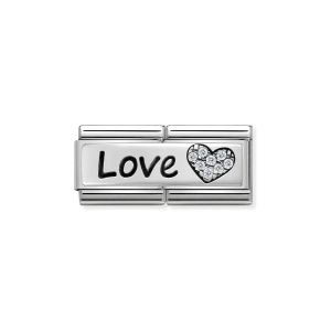 Nomination Classic Double Link Love Charm - Silver - 330731/05