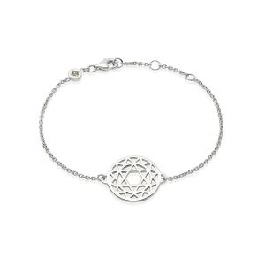 Daisy Chakra Chain Bracelet - Silver CHKBR1011