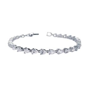 Ivory & Co Manhattan Crystal Pear Cut Bracelet