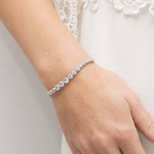 Ivory & Co Marseille Crystal Toggle Rhodium Bracelet