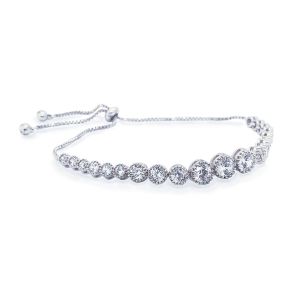 Ivory & Co Marseille Crystal Toggle Rhodium Bracelet