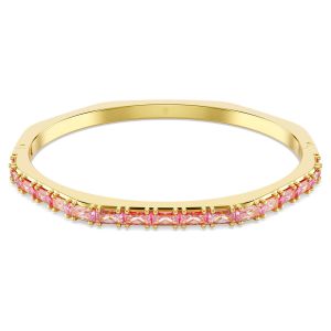 Swarovski Matrix Bangle Baguette Cut - Pink with Gold Tone Plating