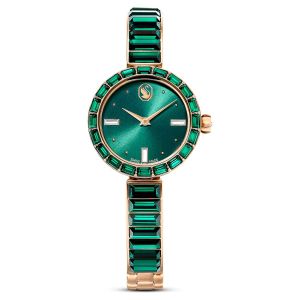 Swarovski Matrix Bangle Watch - Crystal Bracelet Green Champagne Gold Tone Finish - 5690808