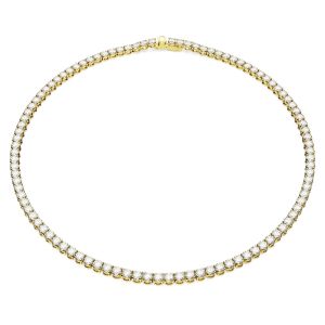 Swarovski Matrix Tennis Necklace - White with Gold Tone Plating 5657667