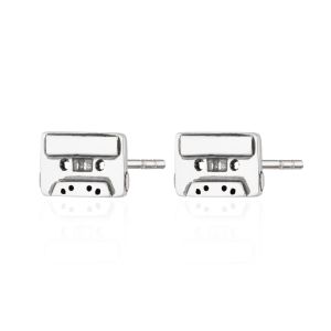 Scream Pretty Mix Tape Stud Earrings - Silver SPSESTAPE